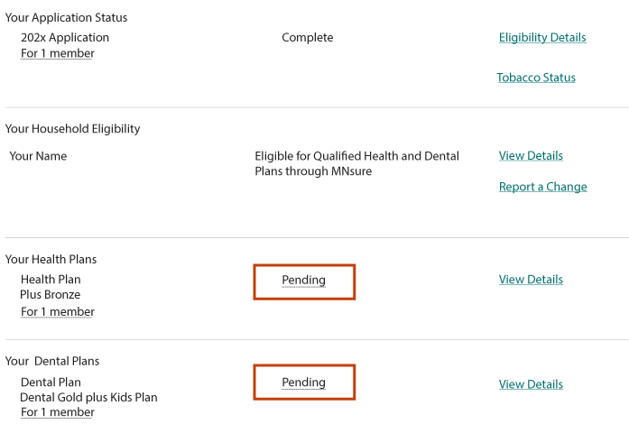 enrollment confirmation on the dashboard